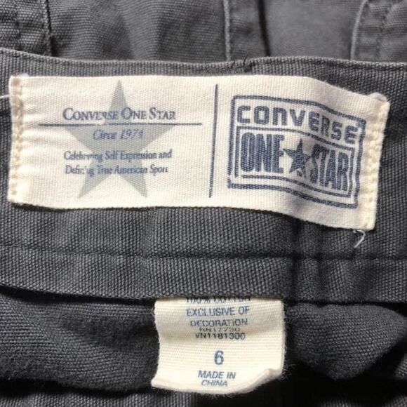 Converse One Star Gray Cotton Skirt Sz. 6 - Picture 4 of 4